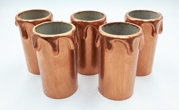 Copper Candle Tubes Drip Card 55mm x 26mm 