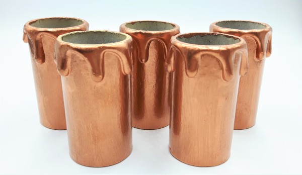 Copper Candle Tubes Drip Card 55mm x 26mm 