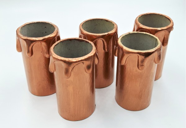 Copper Candle Tubes Drip Card 55mm x 26mm 