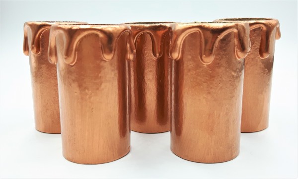 Copper Candle Tubes Drip Card 55mm x 26mm 