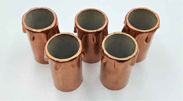 Copper Candle Tubes Drip Card 55mm x 26mm 