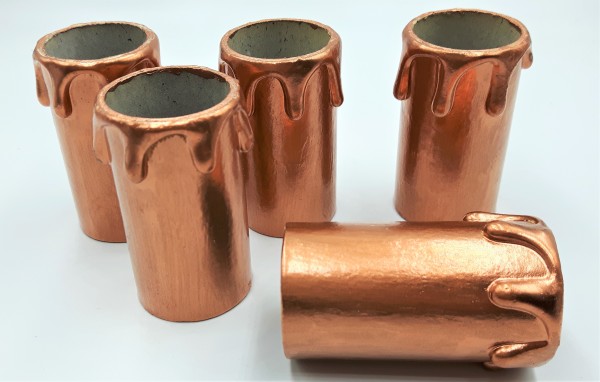 Copper Candle Tubes Drip Card 55mm x 26mm 