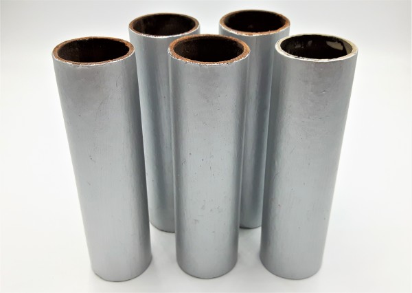 Silver Candle Tubes plain tube Card 100mm x 24mm  