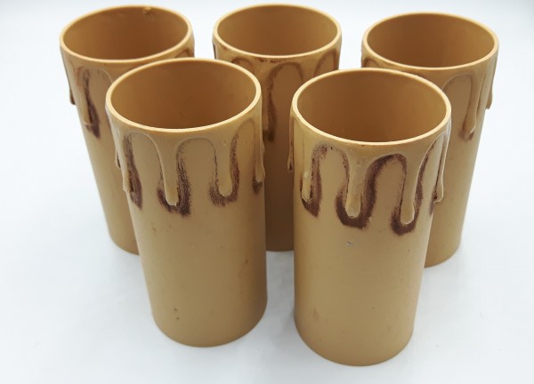 Candle Tubes-sleeves antique Drip Plastic 39mm x 85mm