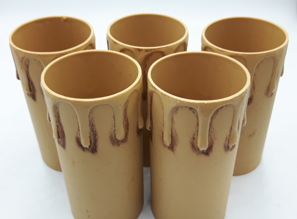 Candle Tubes-sleeves antique Drip Plastic 39mm x 85mm