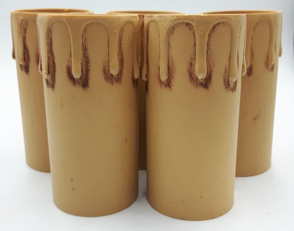 Candle Tubes-sleeves antique Drip Plastic 39mm x 85mm