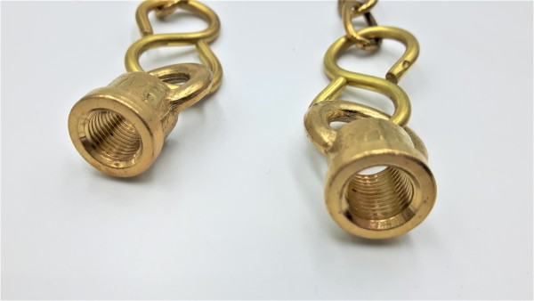 Closed Hoops With Centre Chain M10 Thread in brass finish