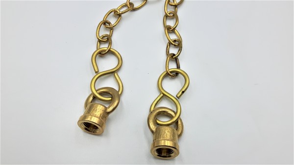 Closed Hoops With Centre Chain M10 Thread in brass finish