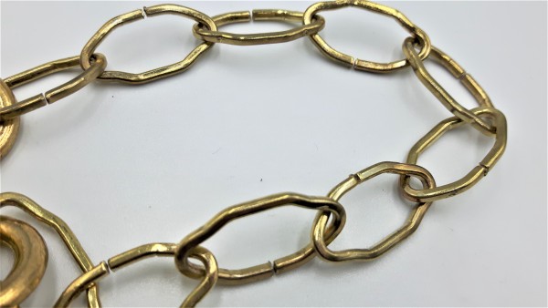 Closed Hoops and gothic Chain M10 Thread brass finish