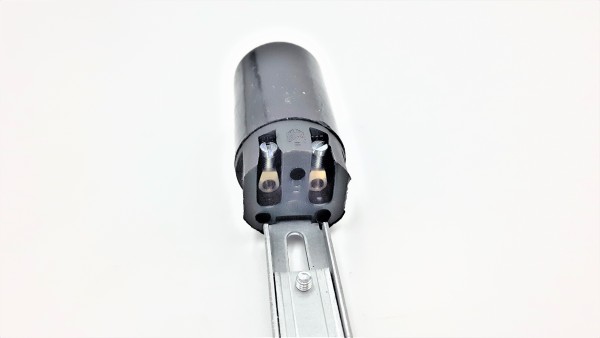 SES ADJUSTABLE STEM LEG LAMP HOLDER BLACK TOTAL HEIGHT 100MM to 120MM