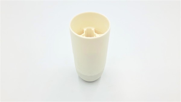 White 2 Part E14 Thermoplastic Bulb lamp Holder 10MM Thread Plain Skirt