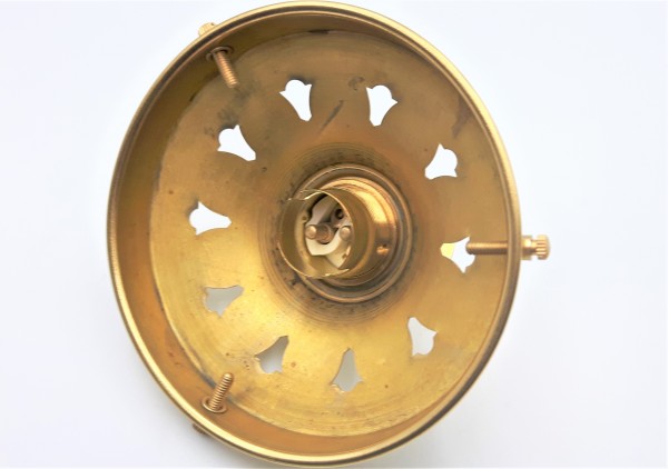 Angle lamp holder with 4 1~4 inch brass gallery BC - B22 