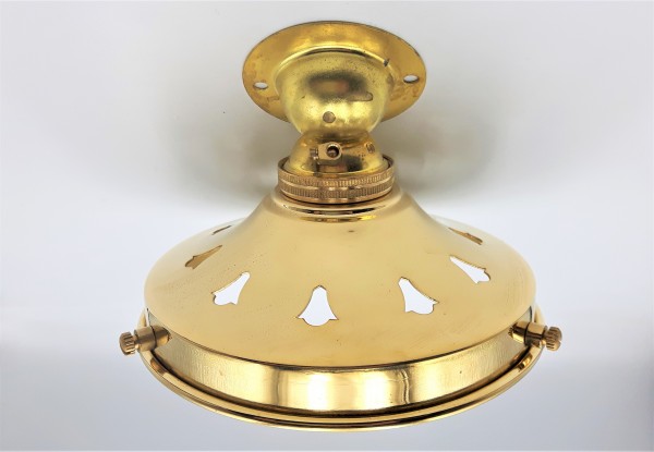 Angle lamp holder with 4 1~4 inch brass gallery BC - B22 