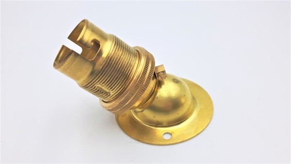 Angle Lamp Holder With 3 1~4 Inch Brass Gallery BC - B22  