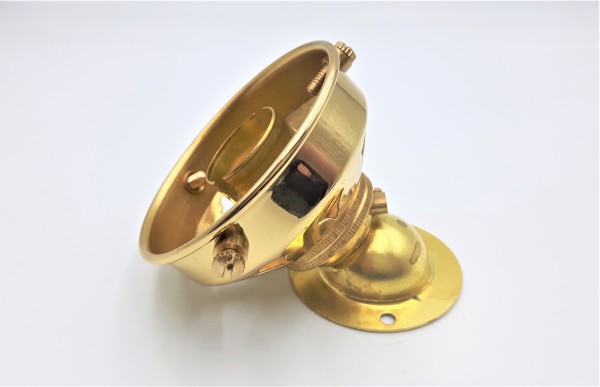 Angle Lamp Holder With 3 1~4 Inch Brass Gallery BC - B22  