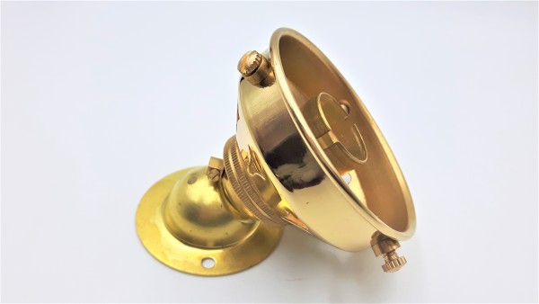 Angle Lamp Holder With 3 1~4 Inch Brass Gallery BC - B22  