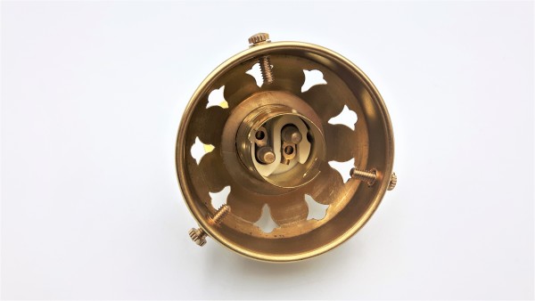 Angle Lamp Holder With 3 1~4 Inch Brass Gallery BC - B22  