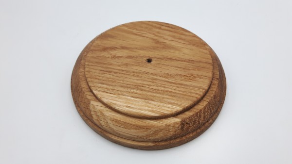 Small Round Hardwood Pattress American Oak Width 125mm