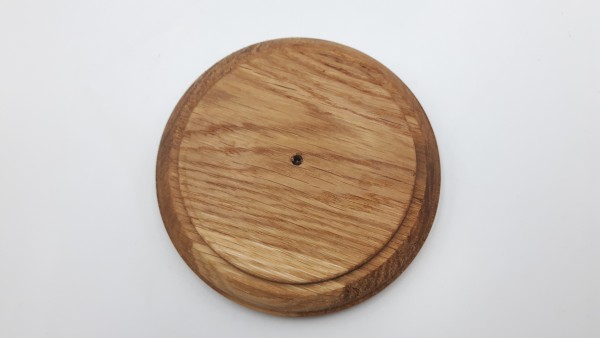 Small Round Hardwood Pattress American Oak Width 125mm