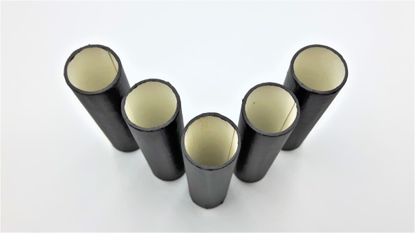 Candle Tubes Black Tube Card 100mm x 24mm