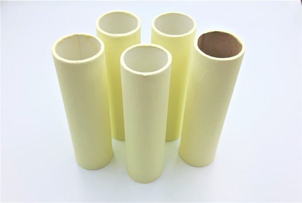 Candle Tubes Pale Yellow Tube Card 100mm x 24mm 