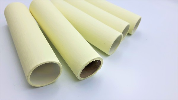 Candle Tubes Pale Yellow Tube Card 100mm x 24mm 