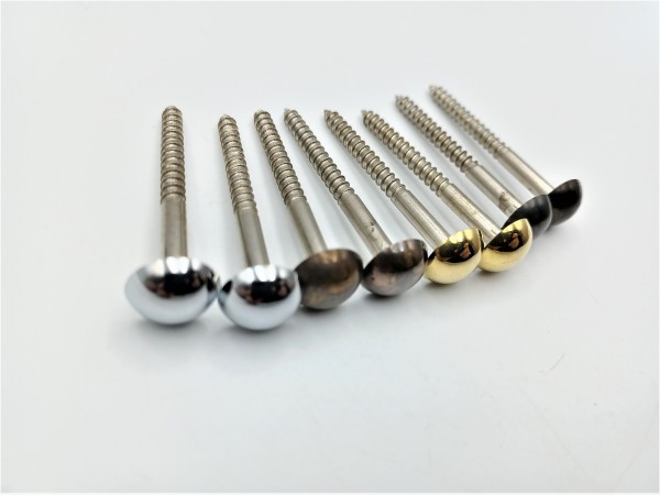 2 inch screws with dome caps in dark bronze 13mm head 