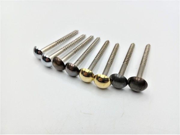 2 inch screws with dome caps in chrome 13mm head