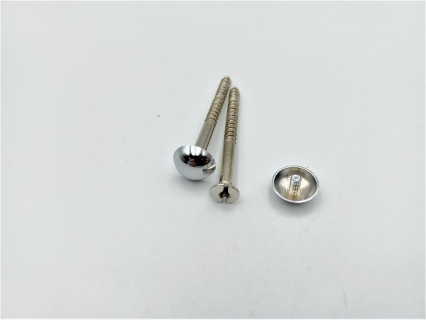 2 inch screws with dome caps in chrome 13mm head