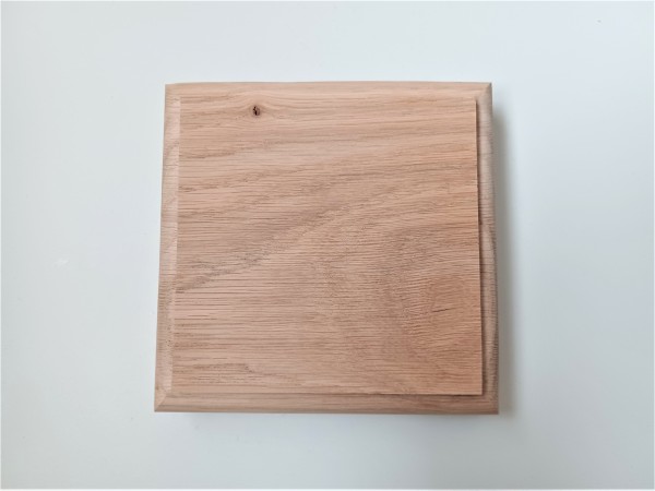 Oak ceiling pattress, thick square ceiling pattress or plinth