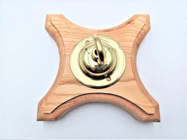 Wooden ceiling pattress or plinth English Oak, ninja star 195mm