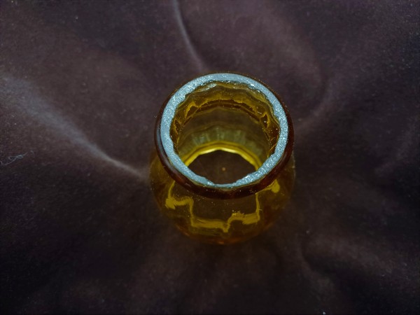 Venetian Chandelier glass stem spacer tinted amber SOLD