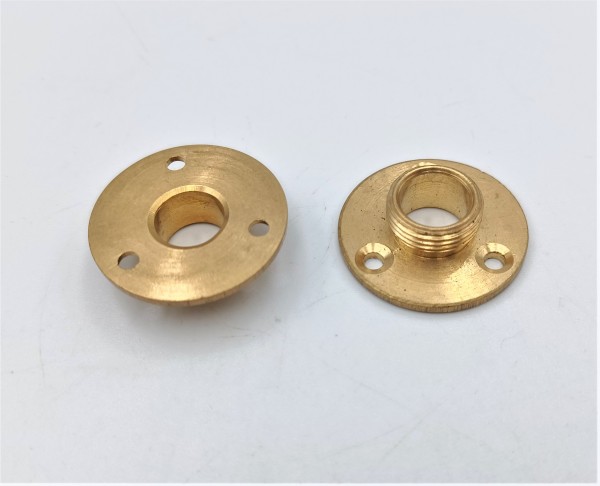 Raw Solid Brass Mounting Plate for Lamp holders half inch thread 25mm wide