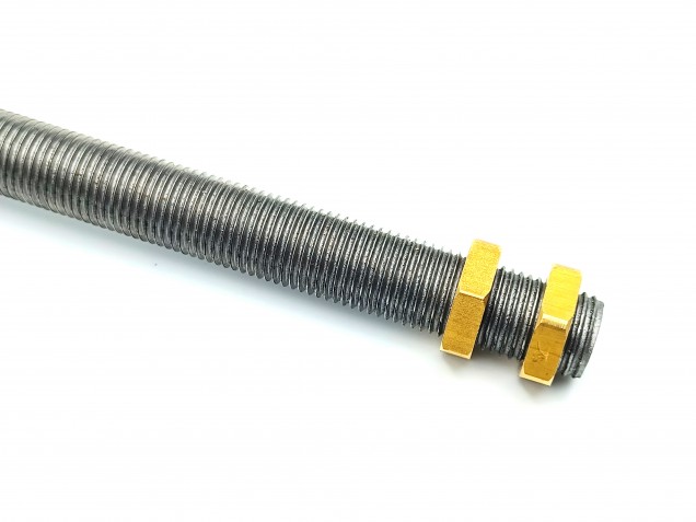 13mm Threaded Hollow Tube with 4 brass nuts