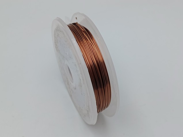 Chandelier wire antique bronze coloured copper 0.6mm x 10 metres