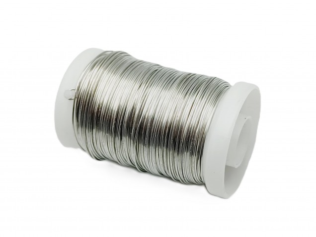 chandelier wire silver coloured metal 0.5mm x 45 metres