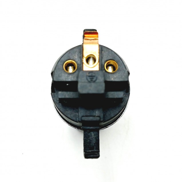 Switched lamp holder BC B22 NICKEL plated 10mm base thread