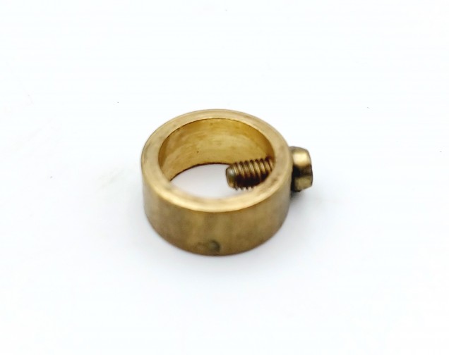 1 x 10mm Solid Brass Collar With Grub Screw