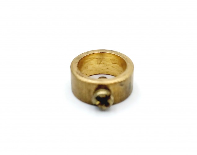 1 x 10mm Solid Brass Collar With Grub Screw