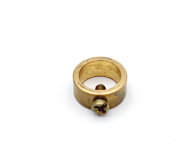 1 x 10mm Solid Brass Collar With Grub Screw