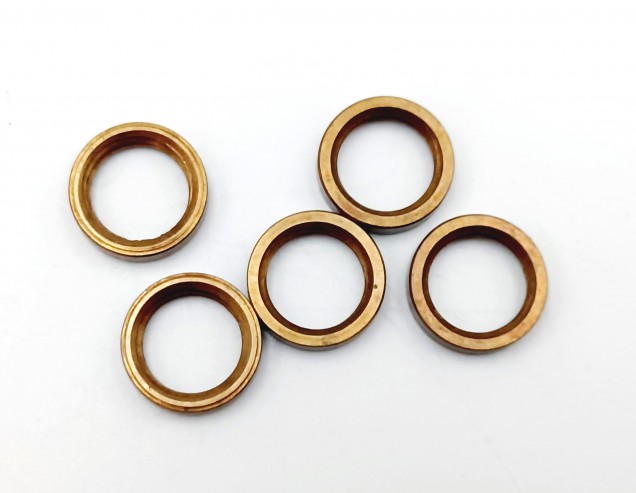 M10 solid brass ring nuts in antique brass