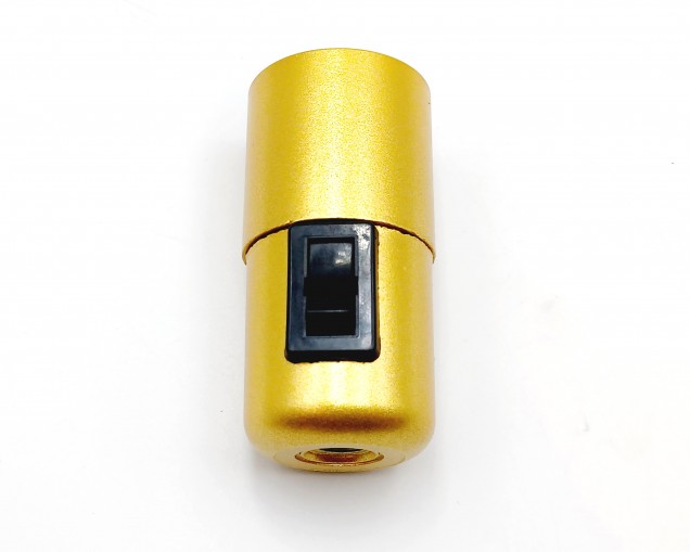 Rocker switch lamp holder E27 gold 
