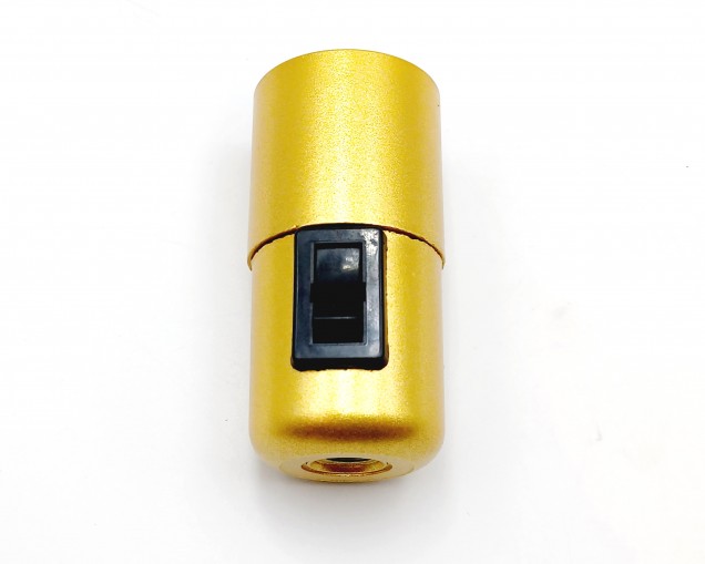 Rocker switch lamp holder E27 gold