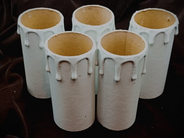 Candle Tubes White Drip Card 95mm x 39mm