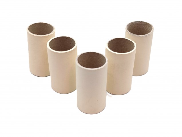 Chandelier Candle tubes magnolia plain card 68 x 24mm pack of 5