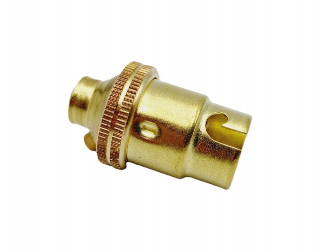 Brass plated bulbholder lamp holder SBC - B15 PLAIN SKIRT