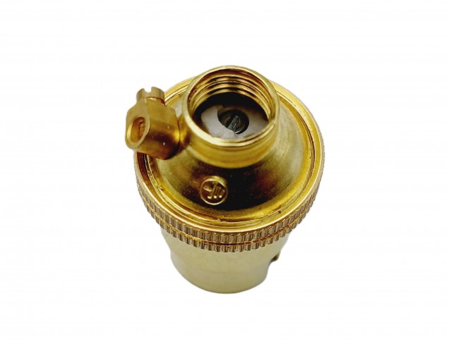 Brass plated bulbholder lamp holder SBC - B15 PLAIN SKIRT