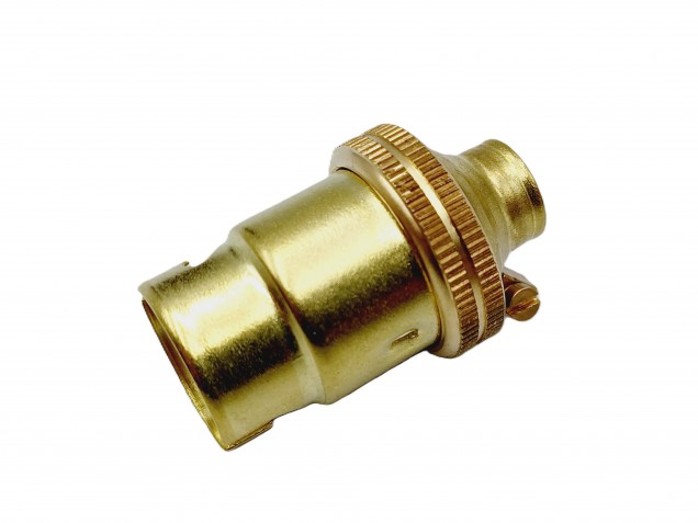 Brass plated bulbholder lamp holder SBC - B15 PLAIN SKIRT