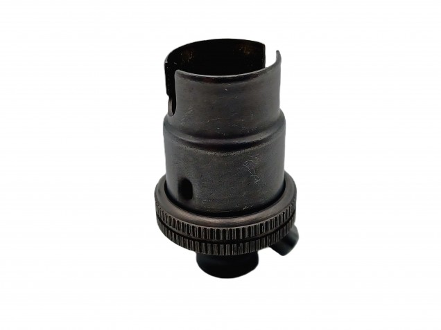 Dark bronze plated lamp holder SBC B15 plain skirt