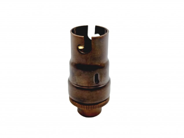 Slim candle lamp holder SBC B15 antique brass M10 base thread 